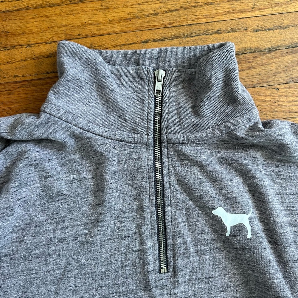 VS PINK Grey Half zip Pullover‎ Size M - Picture 6 of 7